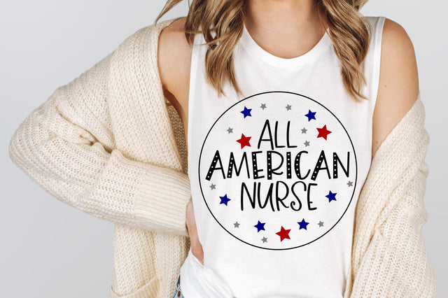 All American Nurse SVG | Fourth Of July Design | Independence Day SVG RedFoxDesignsUS 