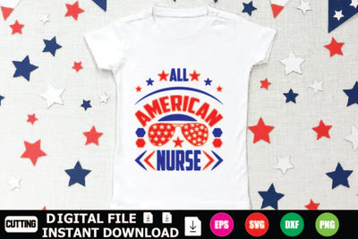 All American Nurse SVG Shahin alam 