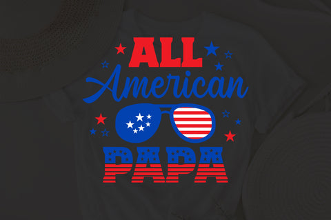 All American Papa SVG, 4th of July SVG, Papa SVG, July 4th svg, America svg, Sunglasses svg, Independence Day svg, png dxf SVG Fauz 