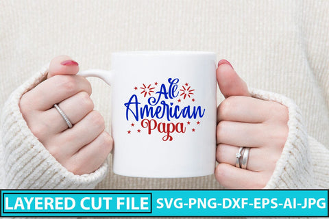 All American Papa SVG Cut File SVG Syaman 