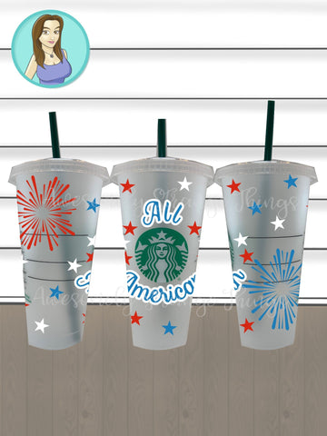 All American Patriotic Tumbler Wrap SVG Awesomely Strange Designs 