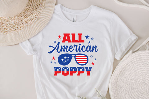 All American Poppy SVG, 4th of July SVG, Poppy SVG, July 4th svg, America svg, Sunglasses svg, Independence Day svg, png dxf SVG Fauz 