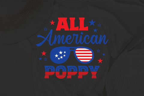 All American Poppy SVG, 4th of July SVG, Poppy SVG, July 4th svg, America svg, Sunglasses svg, Independence Day svg, png dxf SVG Fauz 