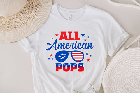 All American Pops SVG, 4th of July SVG, Pops SVG, July 4th svg, America svg, Sunglasses svg, Independence Day svg, png dxf SVG Fauz 