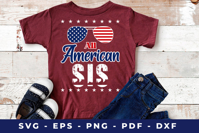 All American Sis Svg SVG Sublimatiz Designs 