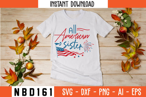 All American sister Svg Design SVG Nbd161 