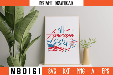 All American sister Svg Design SVG Nbd161 