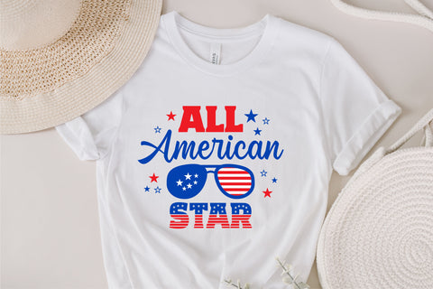All American Star SVG, 4th of July SVG, Star SVG, July 4th svg, America svg, Sunglasses svg, Independence Day svg, png dxf SVG Fauz 