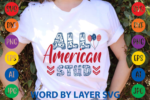 All American Stud, Patriotic SVG Design SVG Rafiqul20606 