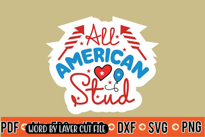 All American Stud Sticker SVG SVG MStudio 