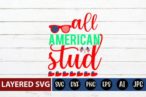 all american stud SVG cut file SVG Blessedprint 