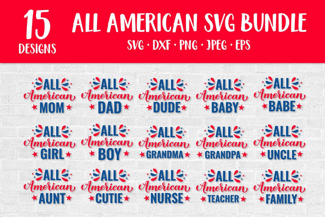 All American SVG Bundle. Patriotic SVG. 4th of july SVG LaBelezoka 