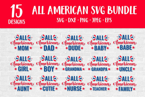 All American SVG Bundle. Patriotic SVG. 4th of july SVG LaBelezoka 