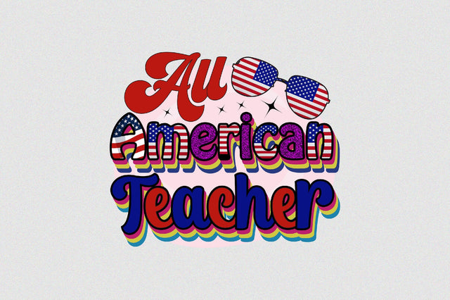 All American Teacher Sublimation SVGArt 