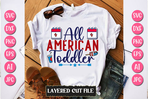 All American Toddler SVG Cut File SVG Newmockups 