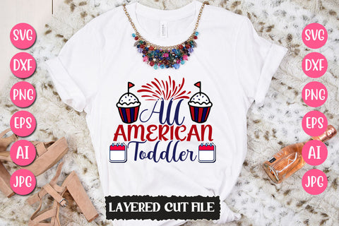 All American Toddler SVG Cut File SVG Newmockups 