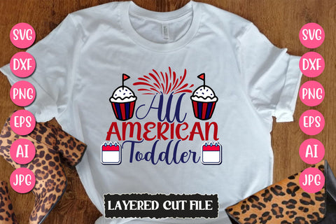 All American Toddler SVG Cut File SVG Newmockups 