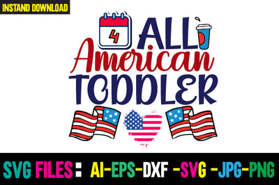 All American Toddler SVG Cut File SVG Newmockups 