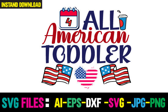 All American Toddler SVG Cut File SVG Newmockups 