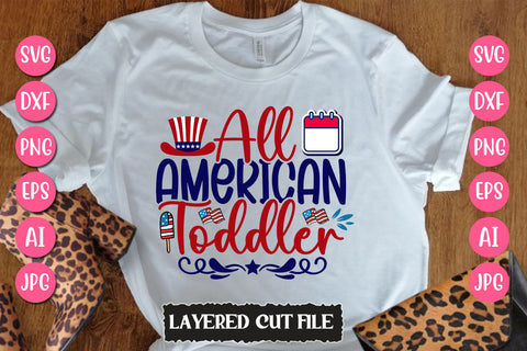 All American Toddler SVG Cut File SVG Newmockups 