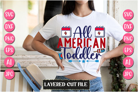 All American Toddler SVG Cut File SVG Newmockups 