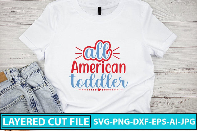 All American Toddler SVG Cut File SVG Syaman 