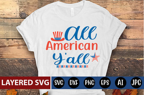 All American Y'all SVG Blessedprint 
