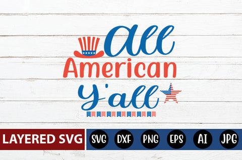 All American Y'all SVG Blessedprint 