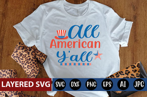 All American Y'all SVG Blessedprint 
