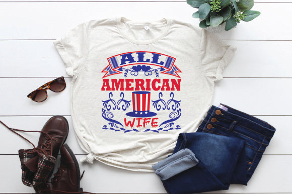 ALL AMERICN WIFE SVG thesvgfactory 