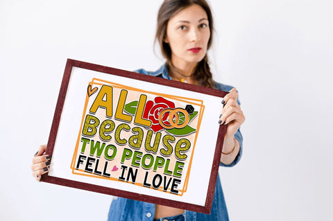 All because two people fell in love Sublimation PNG, Wedding Sublimation Design Sublimation Regulrcrative 