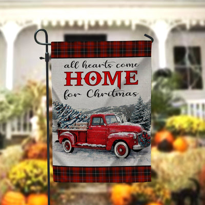 All Hearts Come Home For Christmas, Christmas Flag, Christmas Garden Decor, Garden Flag Holiday, Front Door Decor, Christmas Theme PNG Sublimation CaldwellArt 