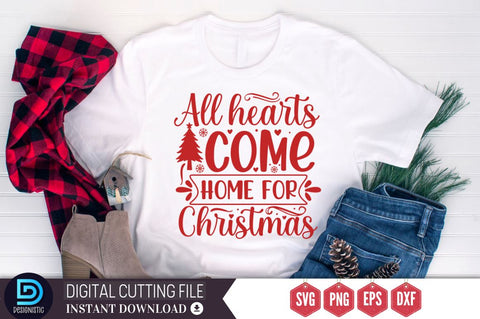 All hearts come home for christmas SVG, All hearts come home for christmas SVG DESIGNISTIC 