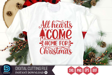 All hearts come home for christmas SVG, All hearts come home for christmas SVG DESIGNISTIC 
