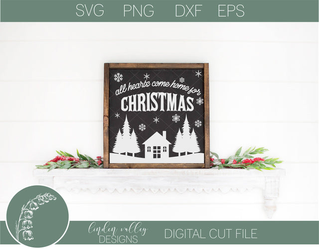 All Hearts Come Home For Christmas SVG SVG Linden Valley Designs 