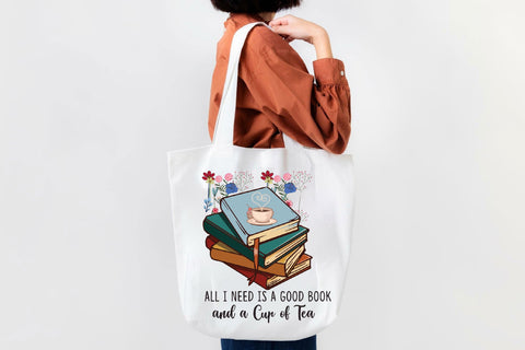 All I Need is a Good Book and a Cup of Tea Sublimation Rupkotha 