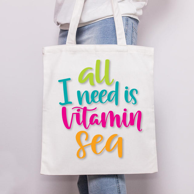 All I Need is Vitamin Sea Cut File SVG Cursive by Camille 