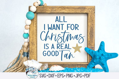 All I Want For Christmas Is A Good Tan SVG SVG Wispy Willow Designs 