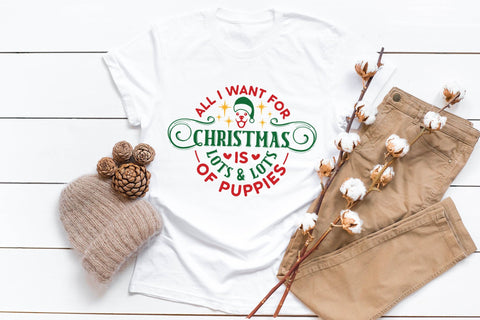 All I Want for Christmas is Lots & Lots of Puppies SVG SVG CraftLabSVG 