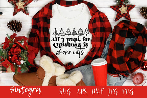 All I Want For Christmas Is More Cats SVG Free For Commercial Use SVG Sintegra 