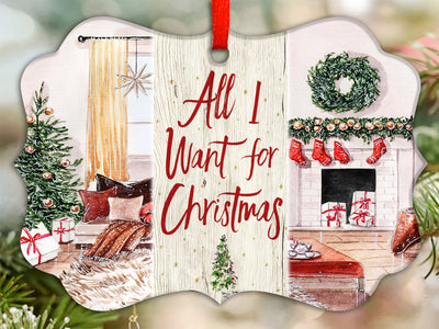 All I Want For Christmas Is You Personalized Christmas Ornament,Couple Christmas Ornament,Fur Family Christmas Ornament,Gift For Lover Sublimation CaldwellArt 