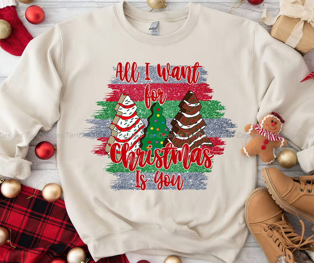 All I Want For Christmas Is You PNG Sublimation Design Download Sublimation ToriDesigns 