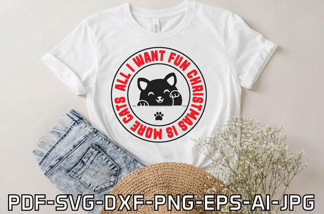 all i want fun christmas is more cats SVG farhad farhad 