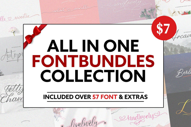 All In One Script Font Big Bundle Font Jun Creative 