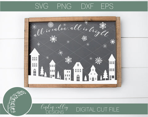 All is Calm SVG|Farmhouse Christmas SVG SVG Linden Valley Designs 