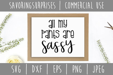 All My Pants Are Sassy SVG SavoringSurprises 