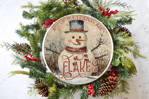 All Of My Friends Are Flakes Round Sublimation Sublimation Jagonath Roy 