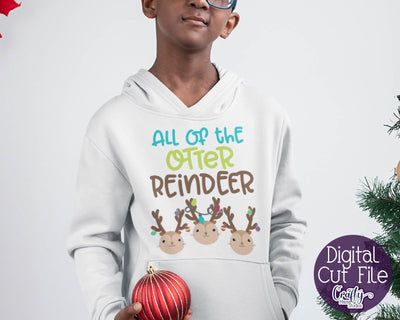 All Of The Otter Reindeer Svg - Otter Cut File SVG Crafty Mama Studios 