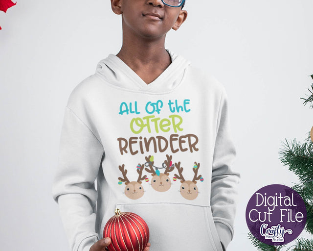 All Of The Otter Reindeer Svg - Otter Cut File SVG Crafty Mama Studios 