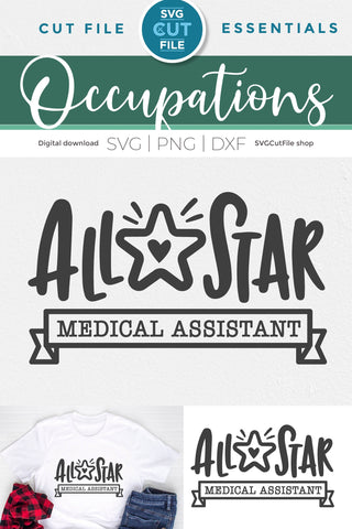 All Star Medical Assistant svg SVG SVG Cut File 
